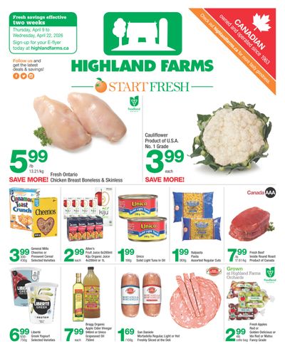 Highland Farms Flyer April 9 to 22