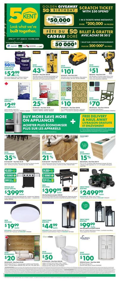 Kent Building Supplies Flyer April 9 to 15