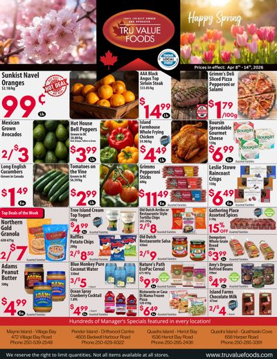 Tru Value Foods Flyer April 8 to 14