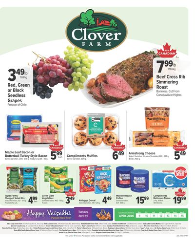 Clover Farm (ON) Flyer April 9 to 15