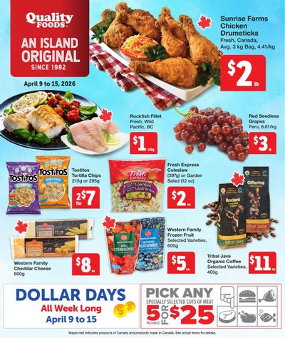 Quality Foods Flyer April 9 to 15