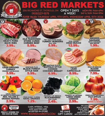 Big Red Markets Flyer April 9 to 15