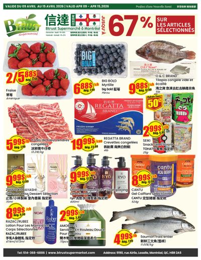 Btrust Supermarket (Montreal) Flyer April 9 to 15