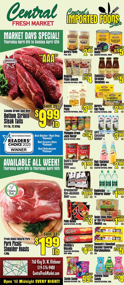 Central Fresh Market Flyer April 9 to 16