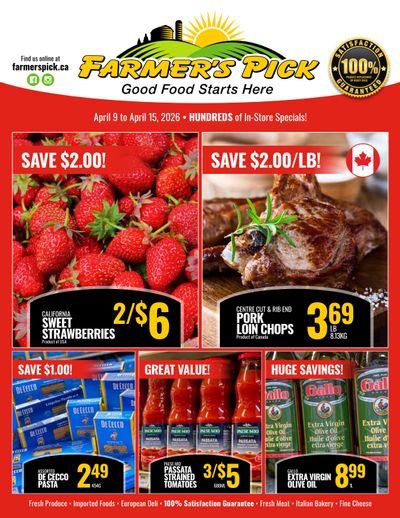 Farmer's Pick Flyer April 9 to 15