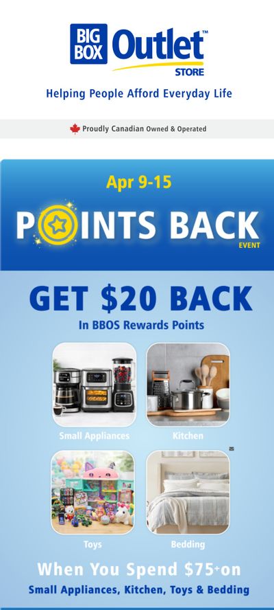 Big Box Outlet Store Flyer April 9 to 15