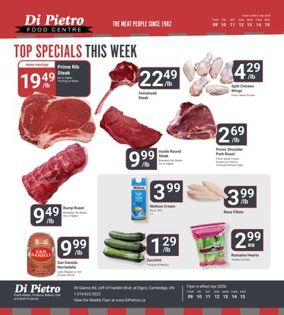 Di Pietro Food Centre Flyer April 9 to 15