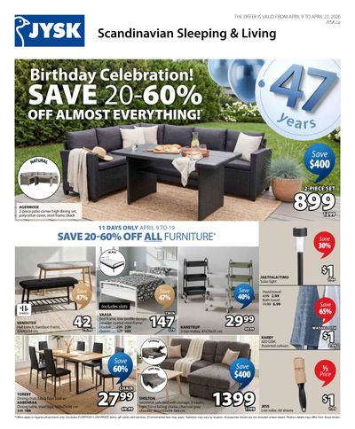 JYSK Flyer April 9 to 22