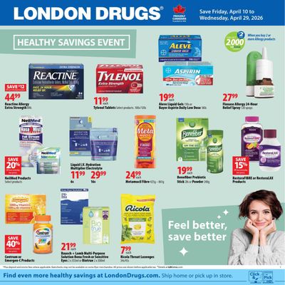 London Drugs Healthy Savings Event Flyer April 10 to 29