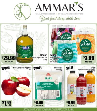 Ammar's Halal Meats Flyer April 9 to 15