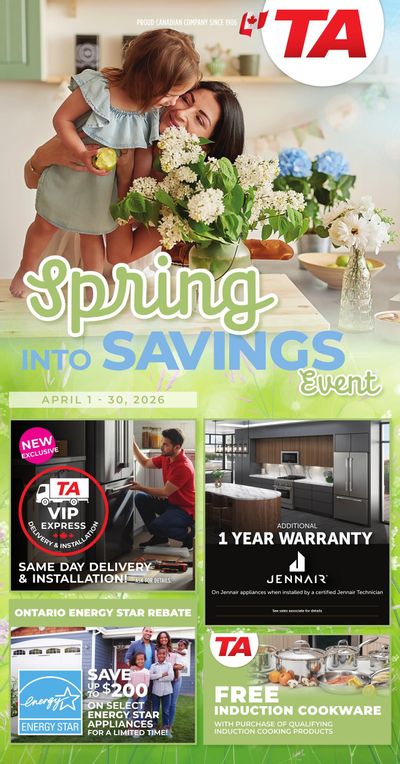 TA Appliances Flyer April 1 to 30