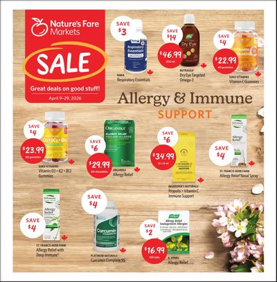 Nature's Fare Markets Flyer April 9 to 29