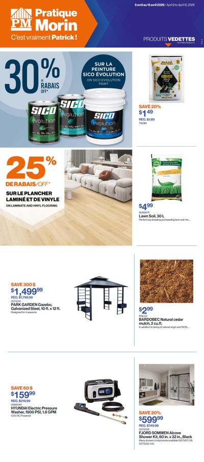 Patrick Morin Flyer April 9 to 15