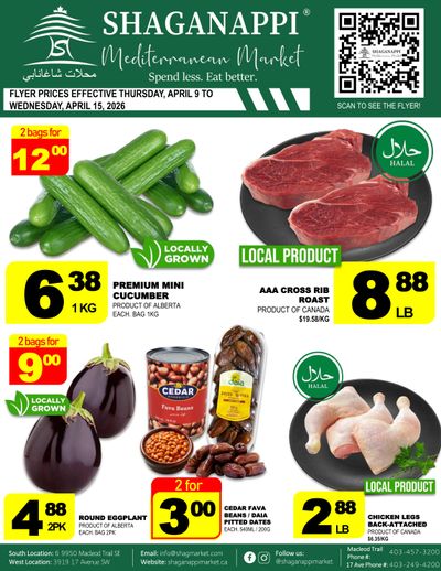 Shaganappi Mediterranean Market Flyer April 9 to 15