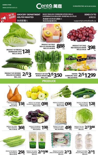 Centra Foods (Barrie) Flyer April 10 to 16