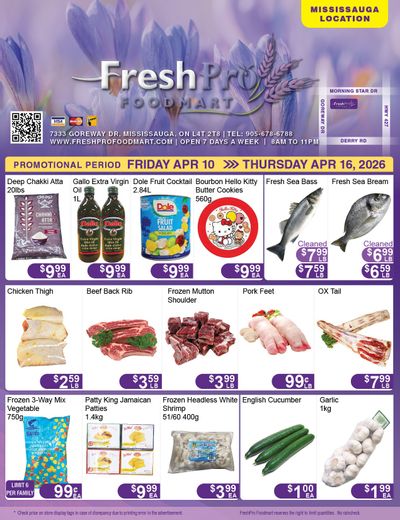 FreshPro Foodmart (Mississauga) Flyer April 10 to 16