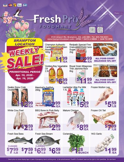FreshPro Foodmart (Brampton) Flyer April 10 to 16