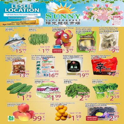 Sunny Supermarket (Leslie) Flyer April 10 to 16