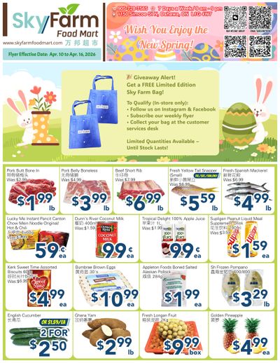 SkyFarm Food Mart Flyer April 10 to 16