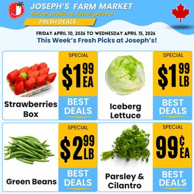 Joseph's Farm Market Flyer April 10 to 15