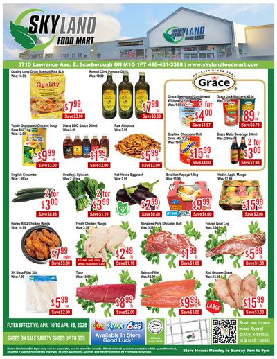 Skyland Food Mart Flyer April 10 to 16