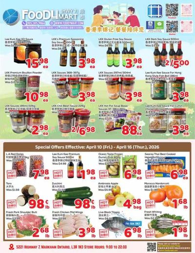 FoodyMart (HWY7) Flyer April 10 to 16