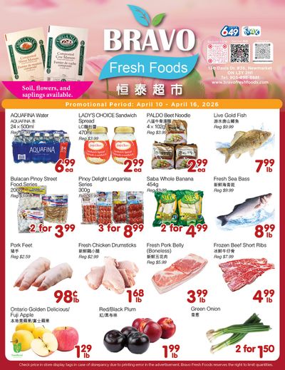 Bravo Fresh Foods Flyer April 10 to 16