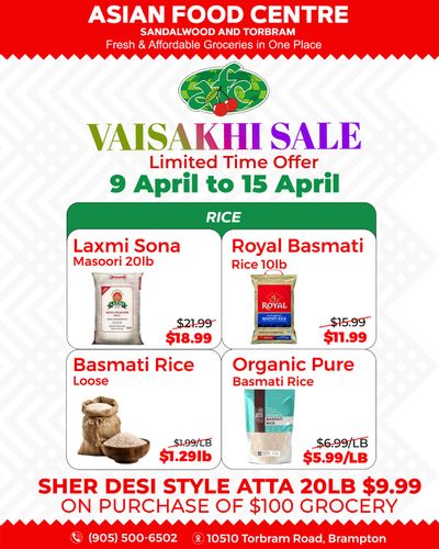 Asian Food Centre (Torbram Rd.) Flyer April 9 to 15