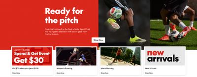 Sport Chek Canada Spend & Get Event: Get $30 Off Your Next Purchase When You Spend $100 or More