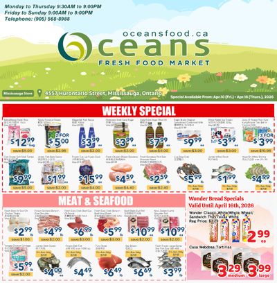 Oceans Fresh Food Market (Mississauga) Flyer April 10 to 16