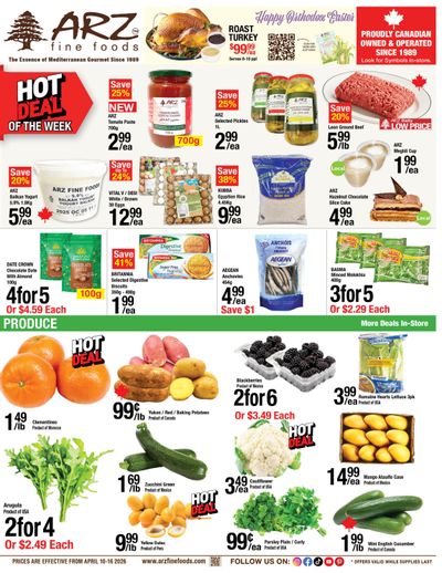 Arz Fine Foods Flyer April 10 to 16