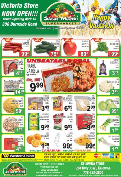 Sabzi Mandi Supermarket (Kelowna) Flyer April 10 to 15