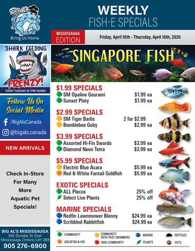 Big Al's (Mississauga) Weekly Specials April 10 to 16