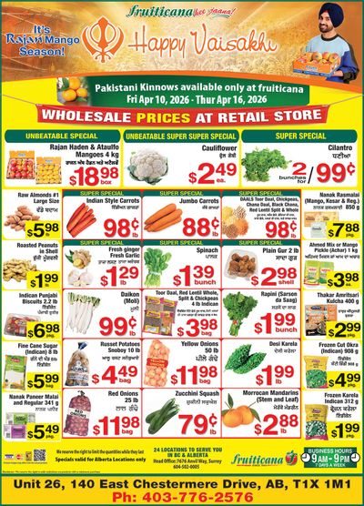 Fruiticana (Chestermere) Flyer April 10 to 16
