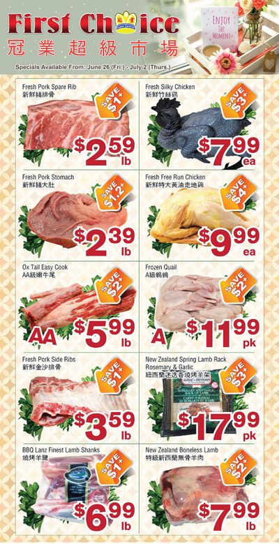 First Choice Supermarket Flyer June 26 to July 2