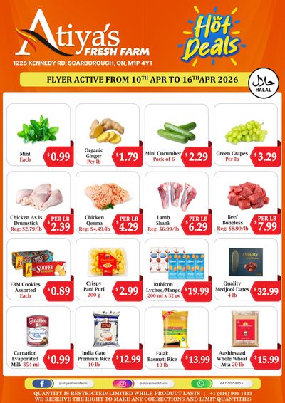 Atiya's Fresh Farm Flyer April 10 to 16