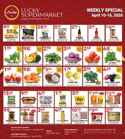 Lucky Supermarket (Calgary) Flyer April 10 to 16