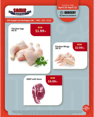 Samir Supermarket (Burlington) Flyer April 10 to 12