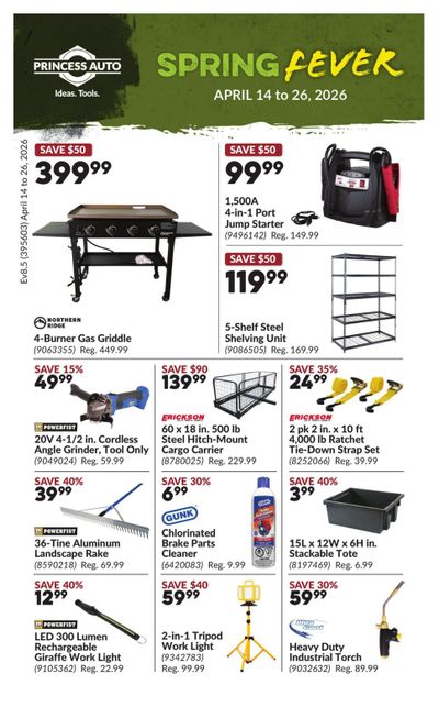 Princess Auto Flyer April 14 to 26