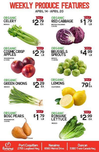 Pomme Natural Market Weekly Produce Flyer April 14 to 20