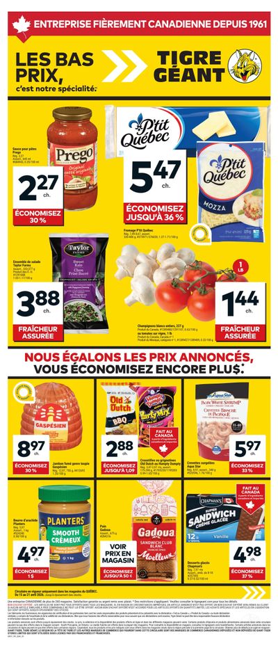 Tigre Géant Flyer April 15 to 21