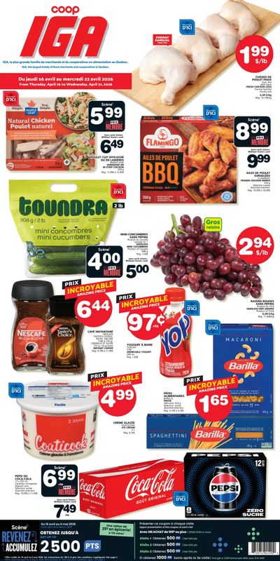 Coop IGA (QC) Flyer April 16 to 22