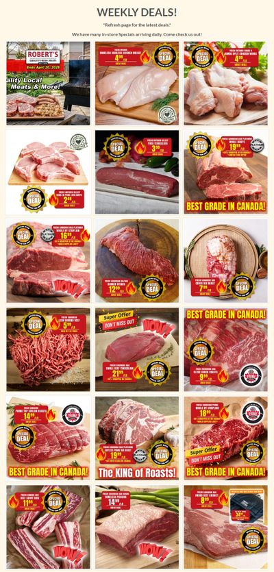 Robert's Quality Fresh Meats Flyer April 13 to 20