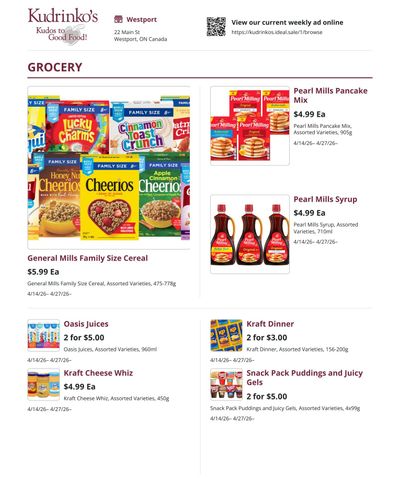 Kudrinko's Flyer April 14 to 27