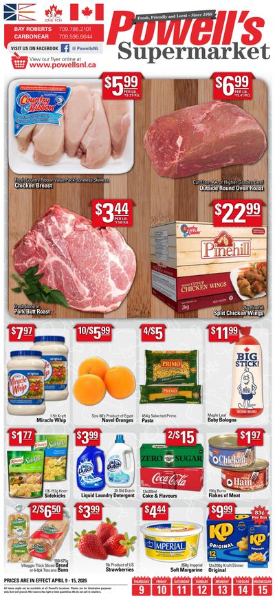 Powell's Supermarket Flyer April 9 to 15