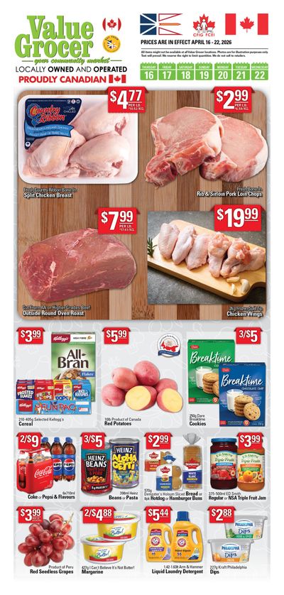 Value Grocer Flyer April 16 to 22