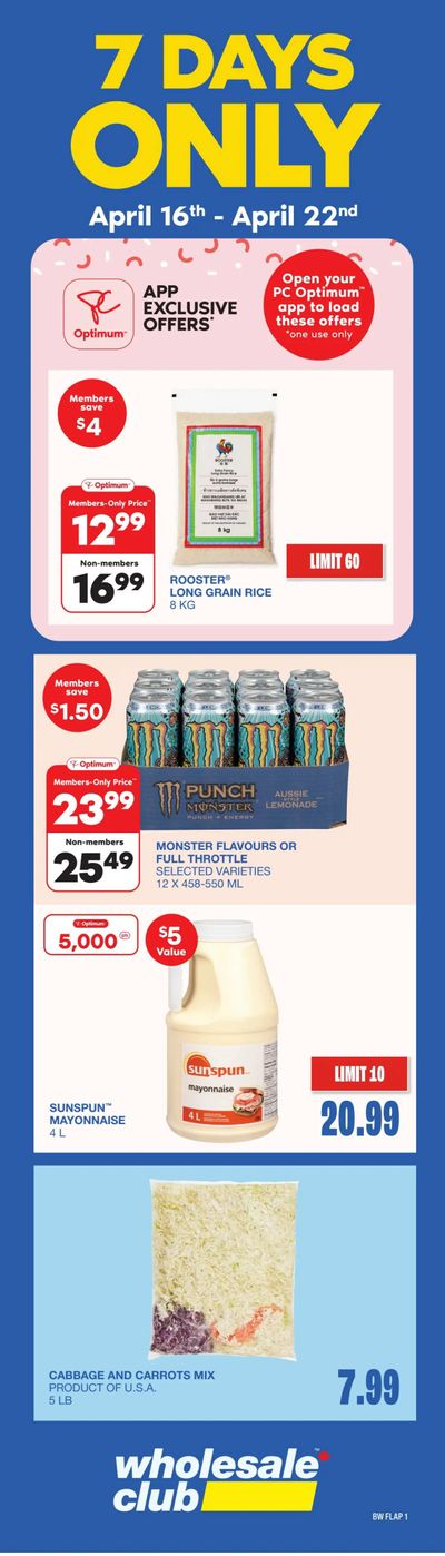 Wholesale Club (West) Flyer April 16 to 22