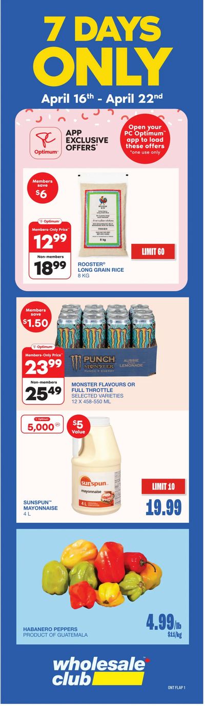 Wholesale Club (ON) Flyer April 16 to 22