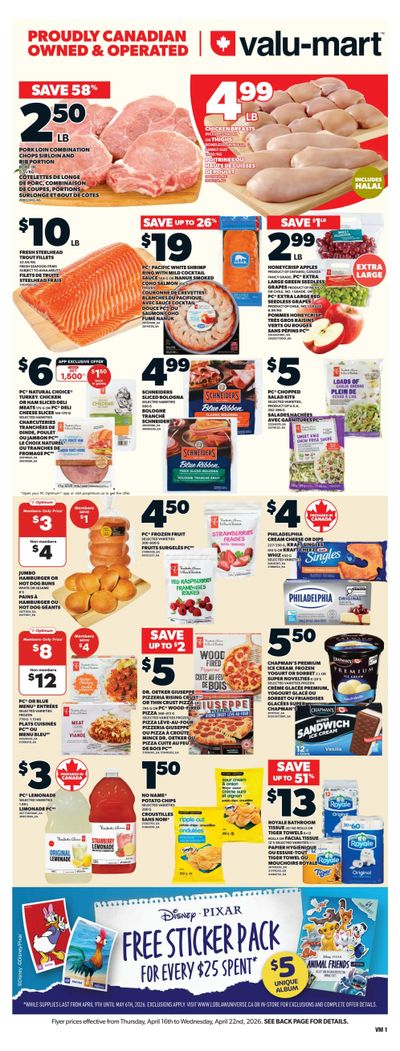 Valu-mart Flyer April 16 to 22