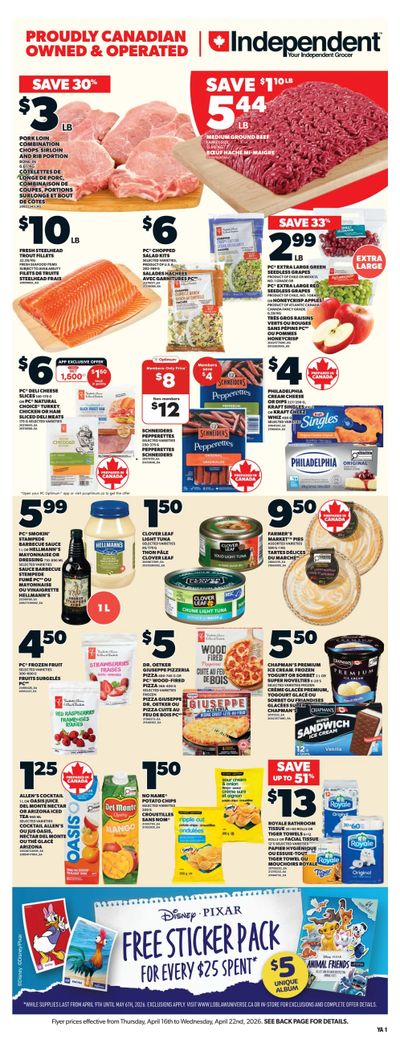 Independent Grocer (Atlantic) Flyer April 16 to 22